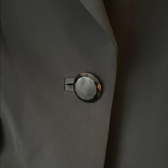 Marina Rinaldi Triacetate Black Blazer Jacket size 25/US 16 - Picture 3 of 9